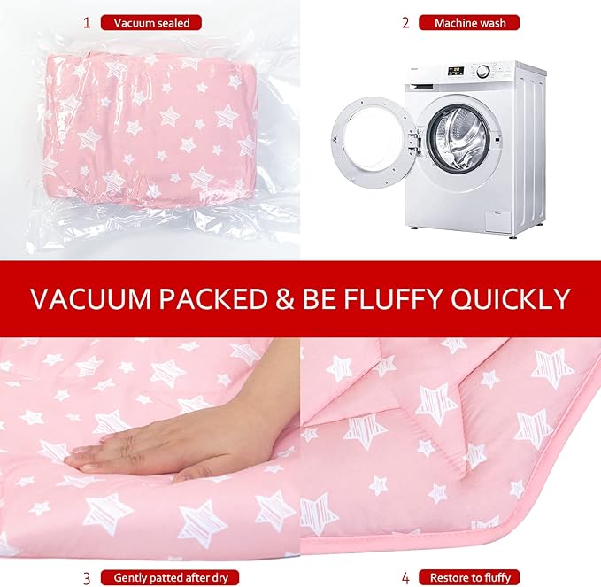 Hexagon Mat Princess Tent Rug, Plush Soft Playpen Mat Fitted for Monobeach Princess Castle, Non Slip Pink Star Nursery Rug for Baby Girl Room Decor, 55" L x 47" W