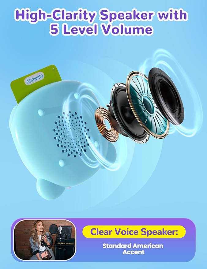 Spanish & English Talking Flash Cards for Toddlers, 510 Sight Words Bilingual Learning Toys for Children, Autism Pocket Speech Therapy Toys, Español Vocabulary Educational Flashcards