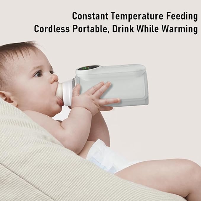 VBESTLIFE Portable Bottle Warmer for Travel, Fast Warming Comfortable Baby Feeding On The Go, Constant Temperature Milk Warming for Home Outdoor