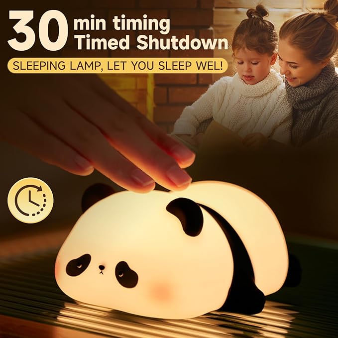 Cute Duck/Chicken/Pig/Rabbit/Panda Night Light, LED Squishy Animal Novelty Lamp for Toddler Baby Kids, Nursery Touch Kawaii Room/House Decor