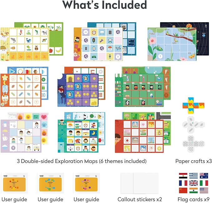 Exploration Map for Tale-Bot & Coding Set Series, Science Math Social Studies, Science Kit for Kids to Learn Science Mathematics Social Studies & Literacy