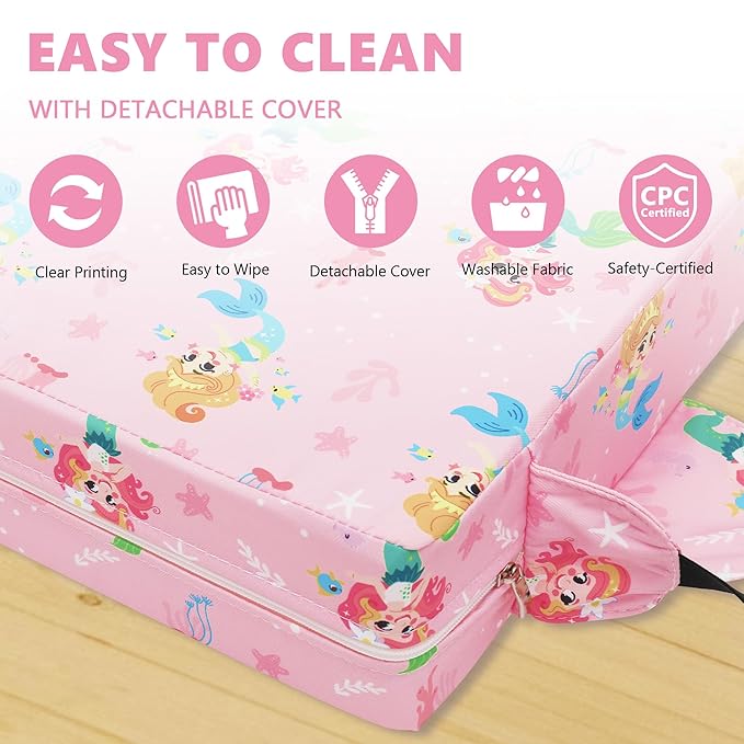 Booster Seat for Kitchen Chair with Adjustable Straps, Toddler Booster Seats for Dining Table Portable for Travel Camping Eating, Booster Cushion for Table for Baby Child Infant Kid Boy Girl