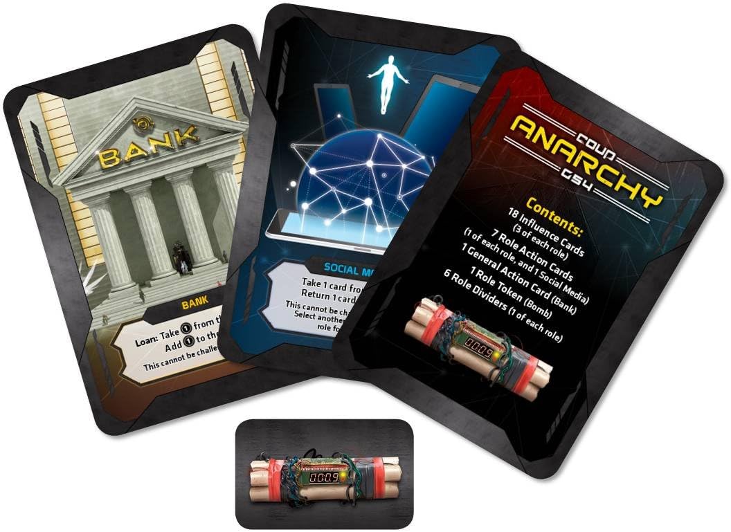 Coup: Rebellion G54 - Anarchy Card Game Expansion – Add New Roles & Actions – 3-6 Players Ages 14+ – Fast-Paced Strategy & Bluffing Game