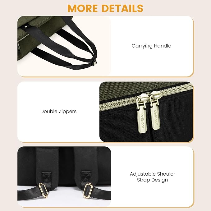 LOVEVOOK Diaper Bag Backpack with Insulated Pockets, Changing Pad, Pacifier Case, Anti-Theft Travel Backpack for Women