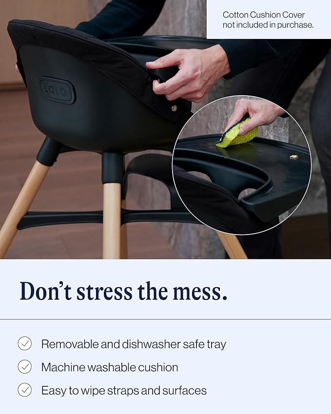 Lalo The Chair Convertible 3-in-1 High Chair for Babies & Toddlers, Dishwasher Safe Tray, Adjustable Footrest, Sage