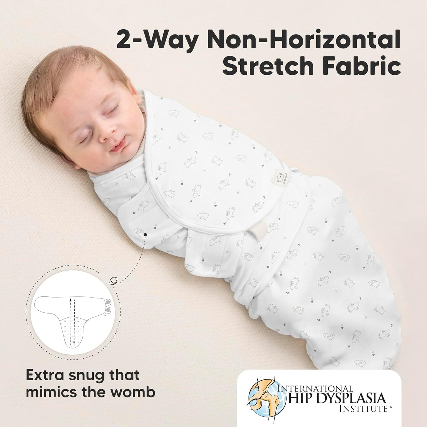 3-Pack Organic Baby Swaddle Sleep Sacks - Swaddles for Newborns, Infant 0-3 Months, Baby Girls, Boys, Soft & Snug Newborn Sleep Sack, Nursery Swaddling Blankets (Bunnies)