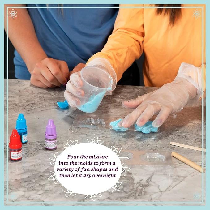 MindWare Science Academy Bath Bomb lab - A 20pc DIY Experiment kit for Boys & Girls - Make 4+ Bath Bomb Experiments - Great Gift for Children & Teenagers