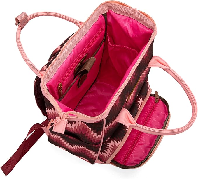 Montana West Wrangler Aztec Callie Diaper Bag Backpack with Stroller Straps Multifunction Baby Travel Bag WG2211-9110DPK