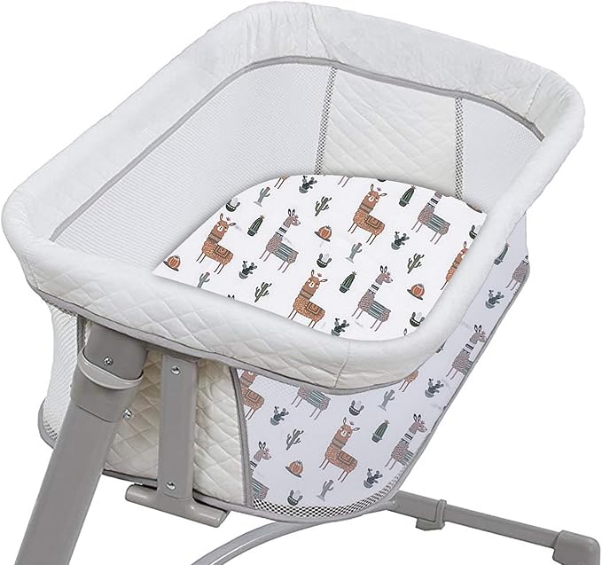 AMROSE 3 Pack Heavenly Soft Bassinet Sheets for Baby Universal Fitted for Various Cradle and Bassinet Mattress Pad, Silk Touch Gentle Breathable Microfiber, Alpaca & Feather