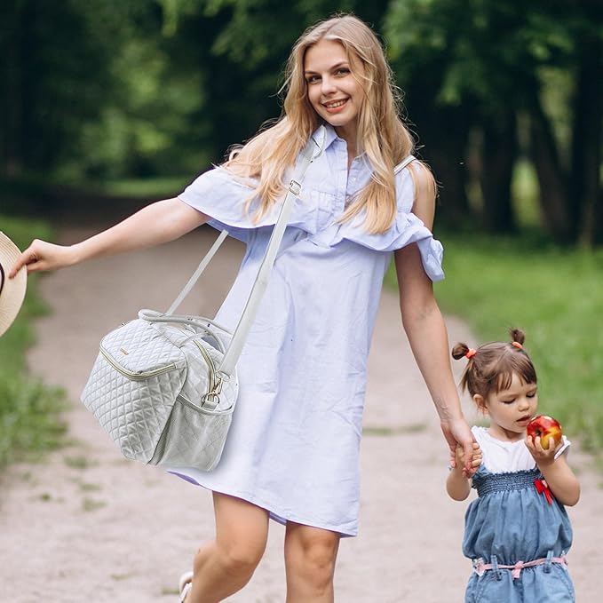 Breastmilk Cooler Travel Bag with 2pcs Wipes Dispensers and Ice Pack - Baby Bottle Cooler for 6 Bottles Up to 9 Ounce