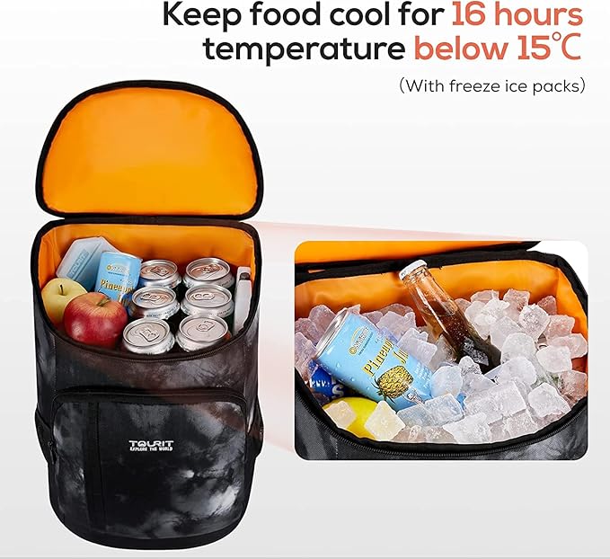 TOURIT Cooler Backpack 30 Cans Lightweight Insulated Backpack Cooler Leak-Proof for Men and Women