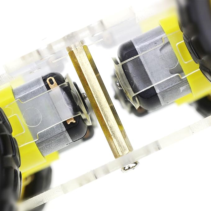 The perseids DIY Robot Smart Car Chassis Kit Educational Toy with Speed Encoder, 4 Wheels and Battery Box for Adult Age 16+ (4 Wheels)