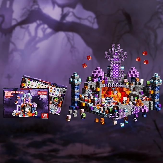 150Pcs Magnetic Building Blocks Set, Kids Sensory Toy for Toddlers STEM Learning, Construction Magnet Blocks Stacking Toy for Kids