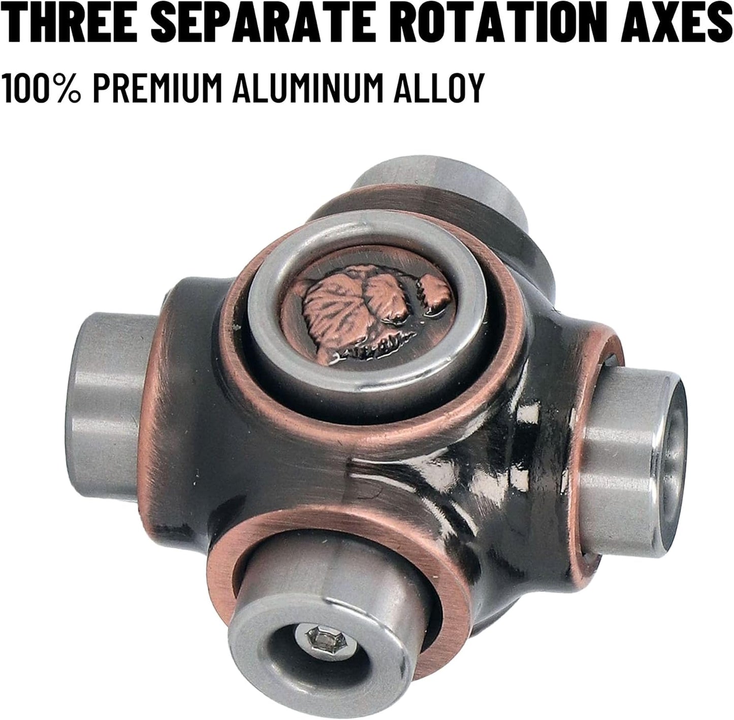 Metal Fidget Spinner, Hand Spinner Fidget Toys with Three Separate Rotation Axis for Adults Men, Infinite Rotary Spinner EDC Desk Stress Relief ADHD Birthday…