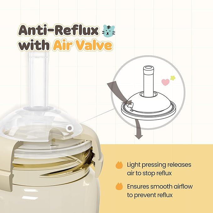 MOYUUM Leak Proof Sippy Cup with Handle | Made in Korea, 100% BPA Free PPSU, Magic No Spill Straw Cup with Attached Flip Top Lid, Easy to Hold for Babies and Toddlers, 6oz Yellow