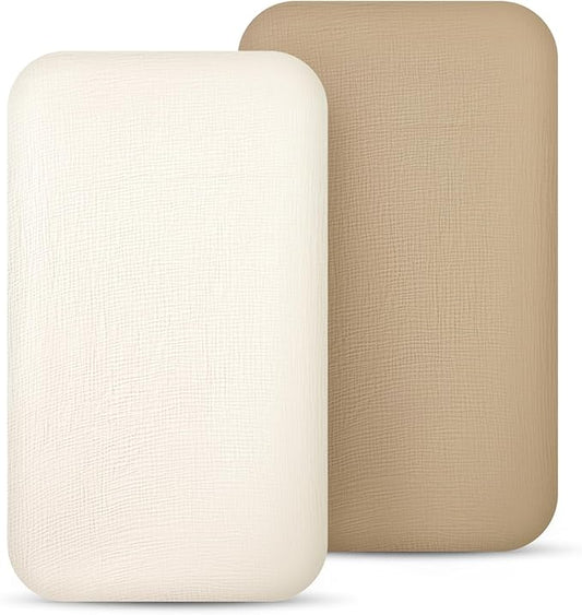 lulumoon Muslin Bassinet Sheets for Baby: Soft Bedside Sleeper Bassinet Fitted Sheets for Boys and Girls