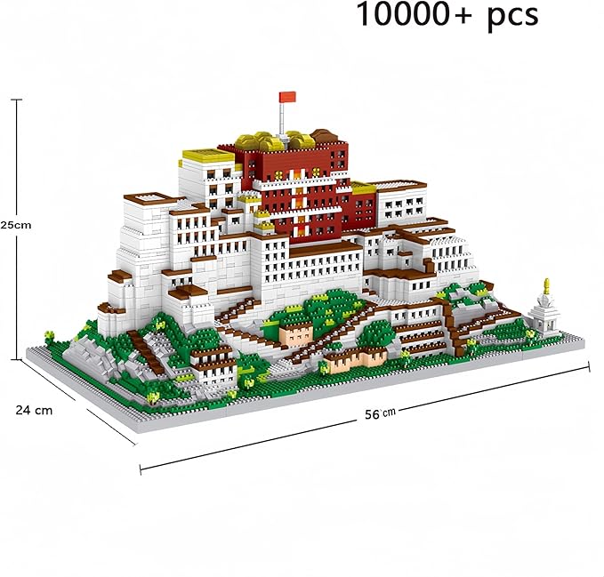 10000pcs Bricks Potala Palace 3D Plastic Model Architecture Micro Bricks for Adults Building Blocks Toy Kits Assemble Decoration
