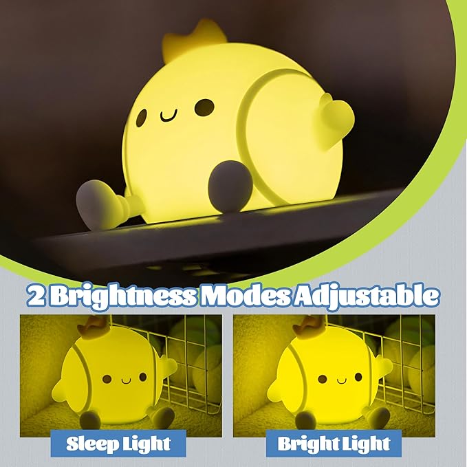 Tennis Nursery Night Light,LED Squishy Silicone Lamp,2 Levels Dimmable Bedroom Nightlight for Kids,Touch Light,Dorm Decor lamp,Baby Boys Girls Gifts (Tennis)