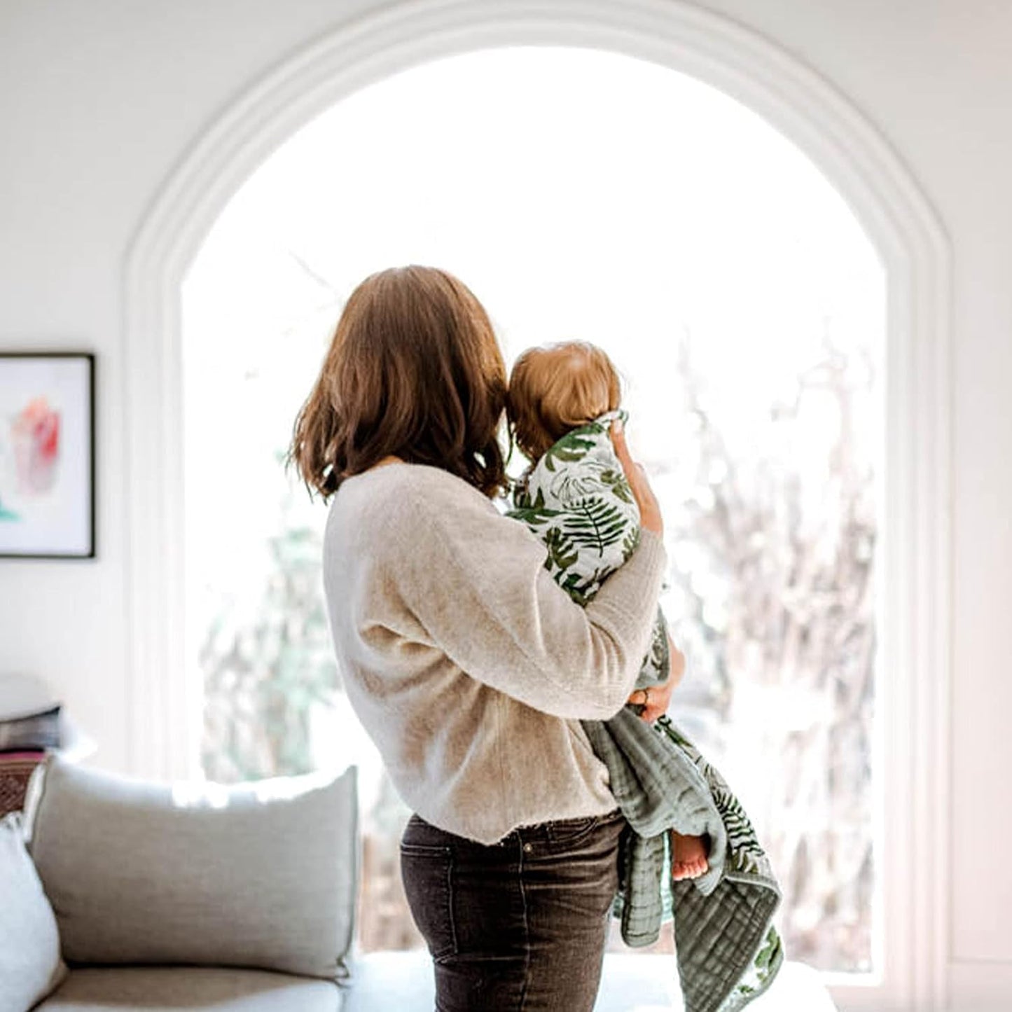 Little Unicorn Original Premium Cotton Quilt | Multi-Layered & Extra-Soft Muslin Fabric |for Babies & Toddlers (Tropical Leaf)