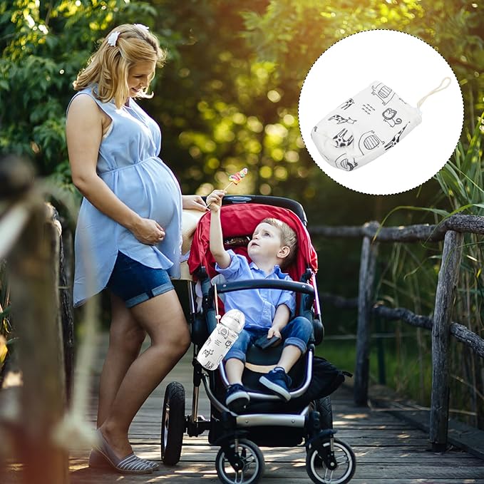 ULTNICE Baby Bottle Insulator Sleeve with String Warm Baby Bottle Cover Glass Nursing Feeder Warm Holder Pouch Infant