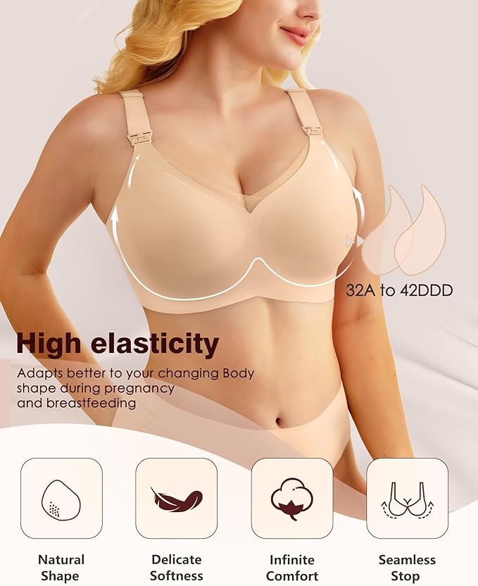 As Fairy Nursing Bras for Breastfeeding Mesh Lace Seamless Maternity Bra Pregnancy Sleep Wireless Bralette
