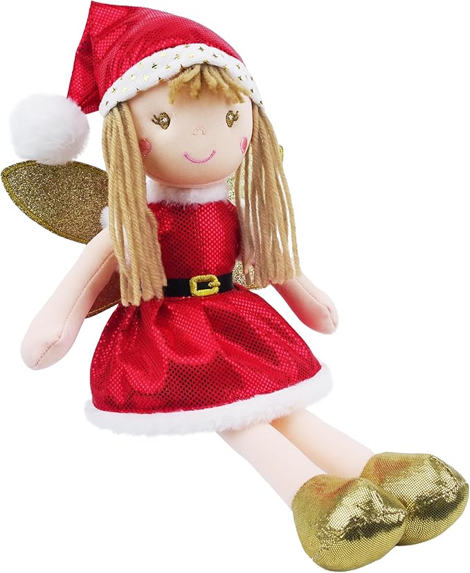 June Garden 12" Enchanted Garden Fairy Holly Evergreen - Plush Stuffed Soft Doll Girl Gift - Christmas Themed