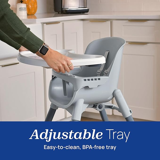 Chicco Zest 4-in-1 Folding High Chair, Feeding Chair, Toddler Chair and Youth Stool, Multi-Use Easy Clean High Chair | Capri/Blue