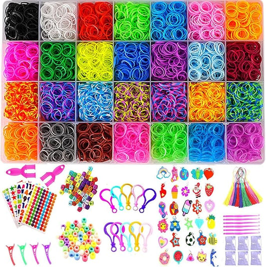 12080+ Loom Bands Kit, Rubber Bands for Bracelet Making Kit, DIY Art Craft Loom Bracelet Kit,2025 Creativity Birthday Gift Ideal Christmas Gifts