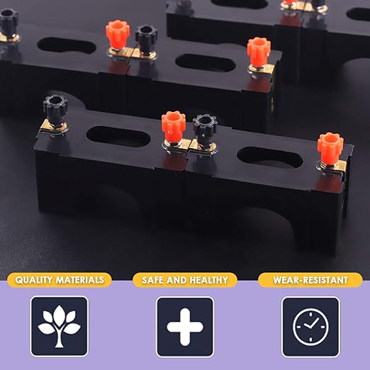 Swpeet 10Pcs Series or Parallel D Battery Holder Kit, Perfect for Physics Laboratory, School Electronic Experimenting, Great for Demos Teaching Basic Principles of Electricity