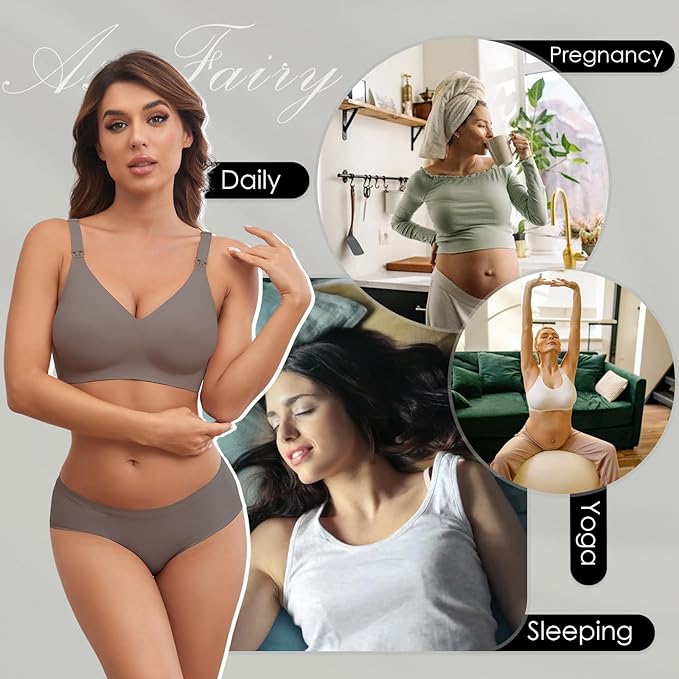 As Fairy Seamless Nursing Bras for Breastfeeding Soft Wireless Sleep Maternity Bralette Regular and Plus Size