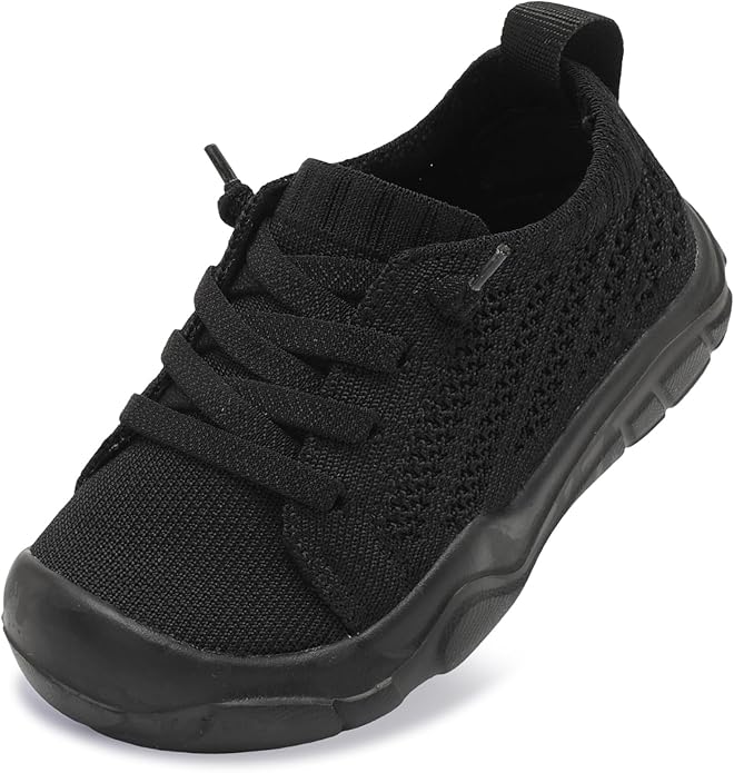 JIASUQI Toddler Shoes for Boys Girls Slip on Sneakers Wide Toe Walking Shoes Toddler Sock Shoes