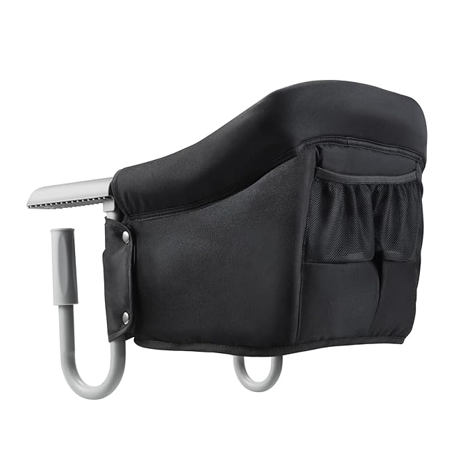 PandaEar Hook On High Chair| Portable Baby Travel Chair| Clip On Booster Seat for Dining (Black)