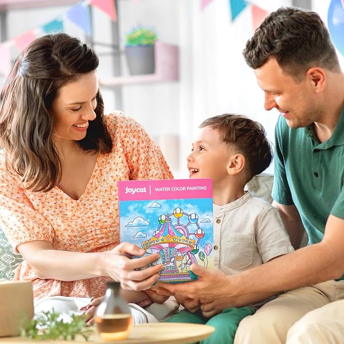 JoyCat Paint with Water Coloring Books for Toddlers, Watercolor Painting Sets for Kids Ages 3-5 4-8, Arts and Crafts Drawing Activities Toy Birthday Gift for Boys Girls (Funfair)