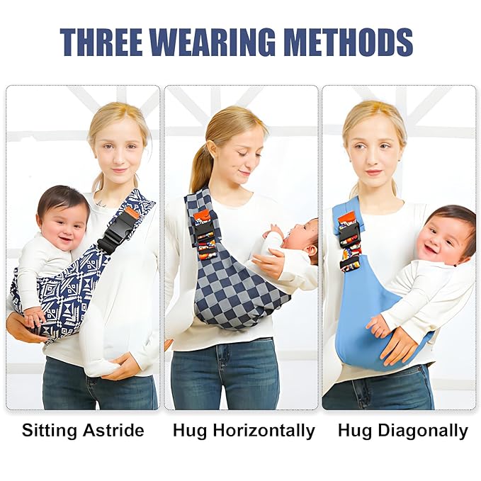 Baby Sling Carrier,Baby Sling,Toddler Carrier,Adjustable and Non-Slip Hip Seat Carriers Carrying 10-30 lbs(Black)