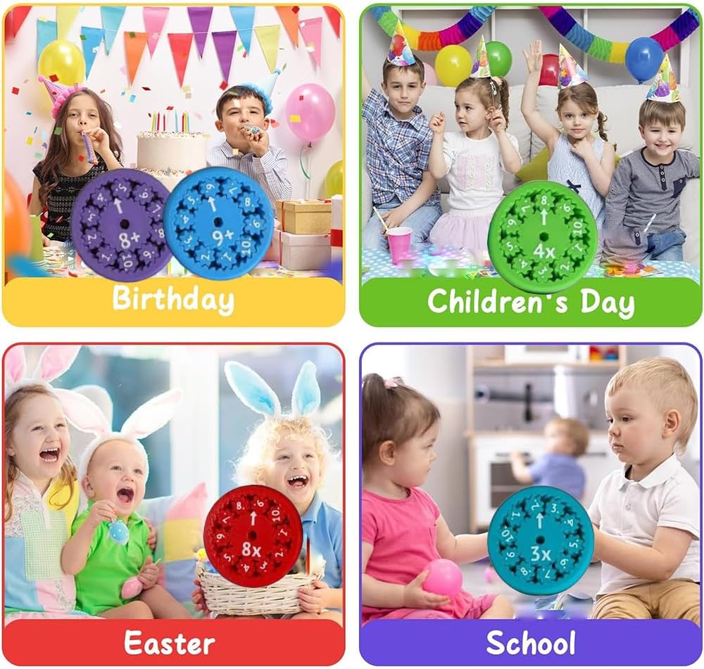 Math Fidget Spinners, Math Fact Fidget Spinner Toys, Counting and Early Education Toy for Kids，Math Games, Fidgeters Who are Learning Math (18pcs)