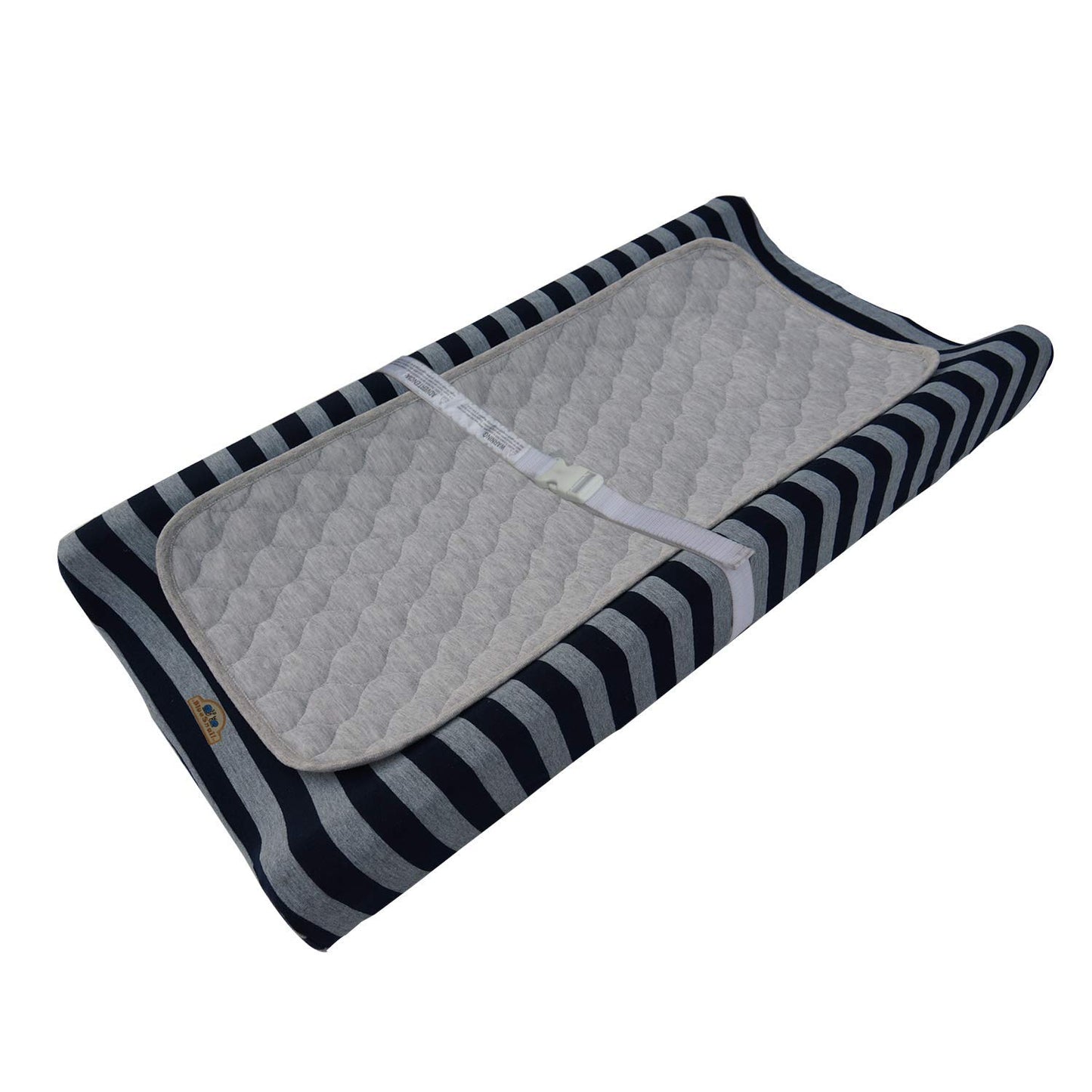 BlueSnail Quilted Thicker Waterproof Changing Pad Liners 3 Count(Gray 13” x 27”)