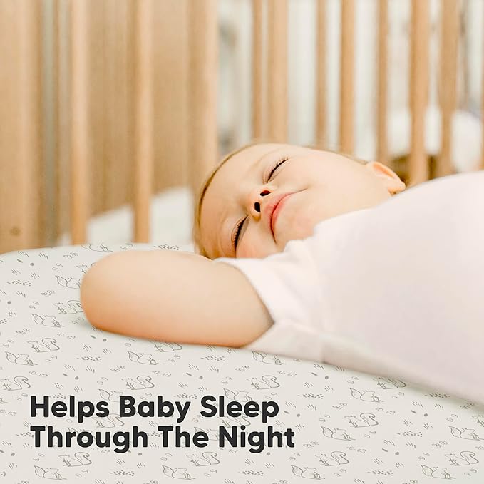 2-Pack Waterproof Baby Crib Sheets for Boys, Girls - 52x28 Viscose Derived from Bamboo Toddler Bed Sheet Neutral, Fitted Crib Mattress Protector Cover for Baby Bedding, Soft & Gentle (Pine Grove)