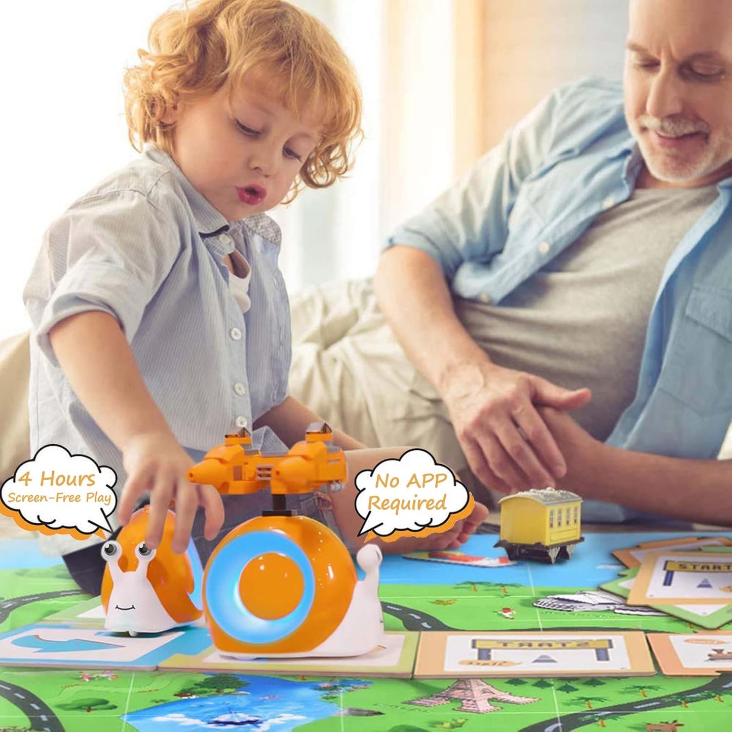 Qobo Coding Robot for Kids 3+, Screen-Free, Coding Pets with 30 Programming Card, USB Charging, Preschool STEM Learning Activities Toys for Toddlers, Educational Kits Gift for Boys & Girlss
