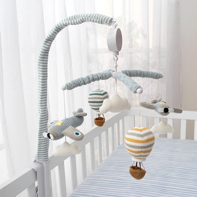 Living Textiles - Baby Music Mobile, Crib Toy, Up up and Away