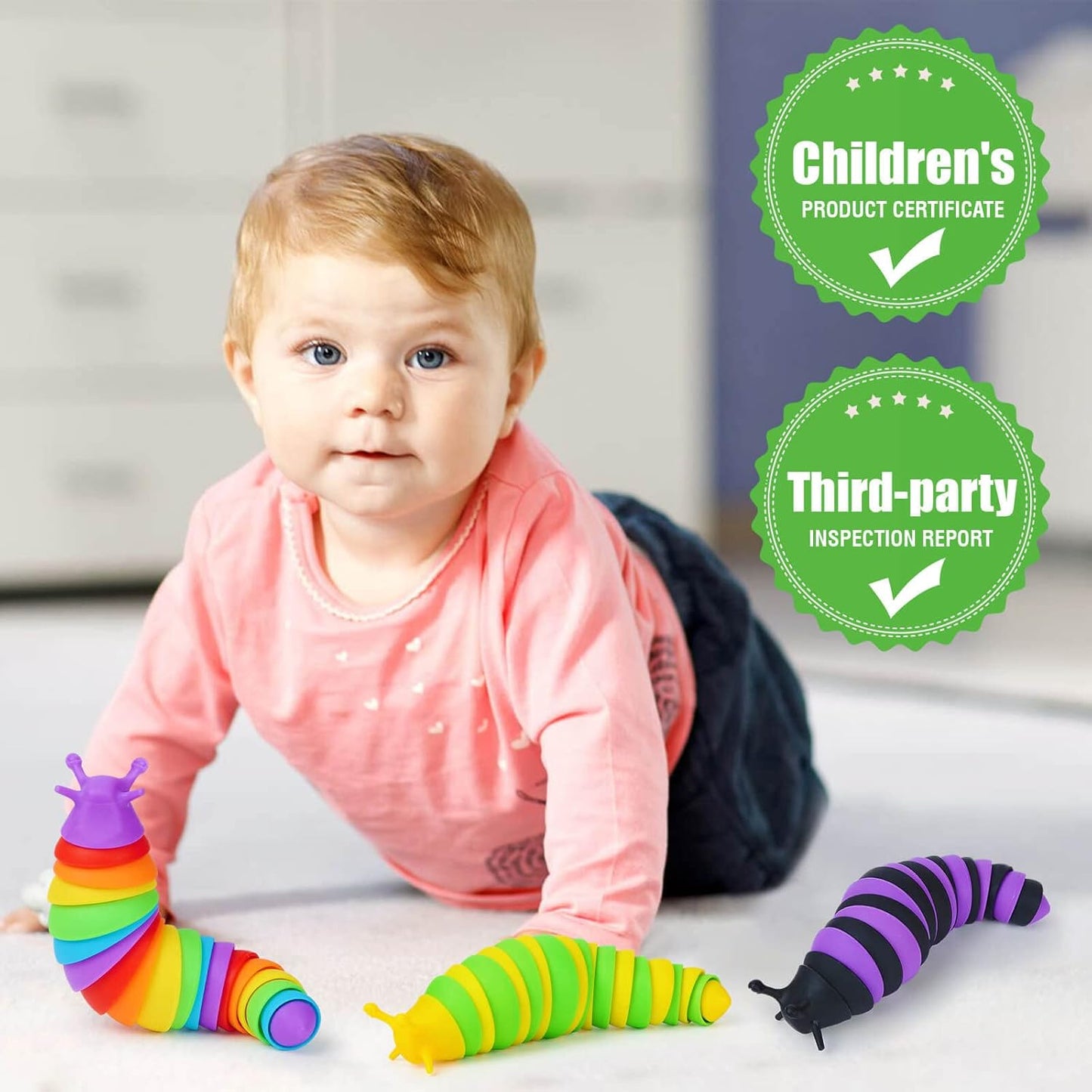 Fidget Toys Slug,Fidget Shark Toys,Shark and Dolphin Sensory Fidget Toy for Kids ,Toddler Sensory Toys,Stress Relief Toy,ADHD & Autism Fidget Toys,Preschool Boy Girl Gifts Idea (3Pcs Slug)