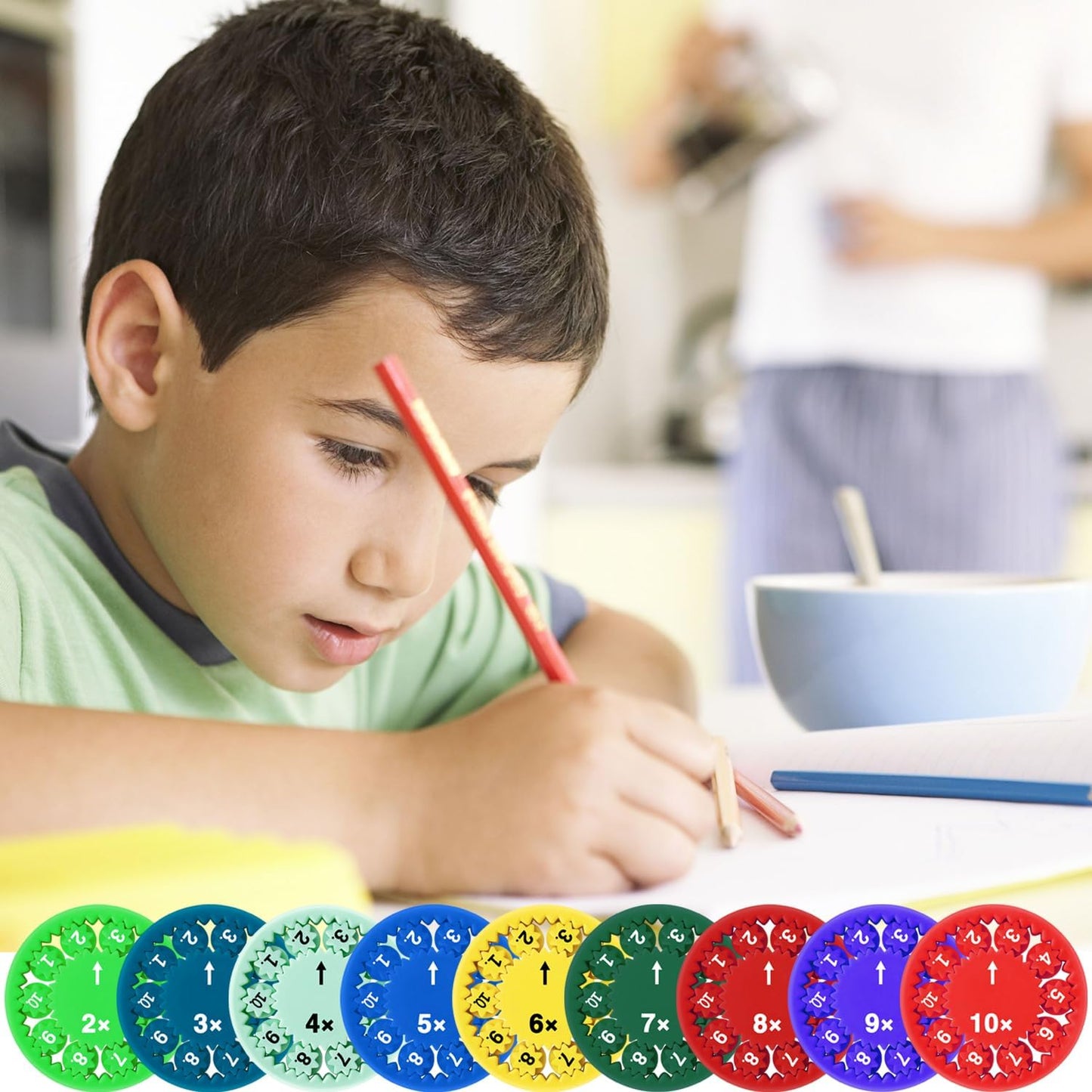 9PCS Math Fidget Spinner Math Fact Fidget Spinners Numbers Addition & Subtraction Fidget Math Fidget Toy Math Learning & Education Toys Game for Kids Kindergarten Home School Classroom