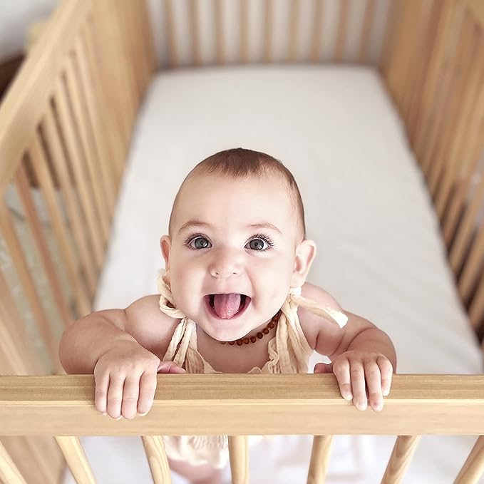 Newton Baby Fitted Single Layer Crib Sheet (2-Pack) - Ultra Breathable and Soft, Organic Cotton, Fits All Standard Cribs, Plain White