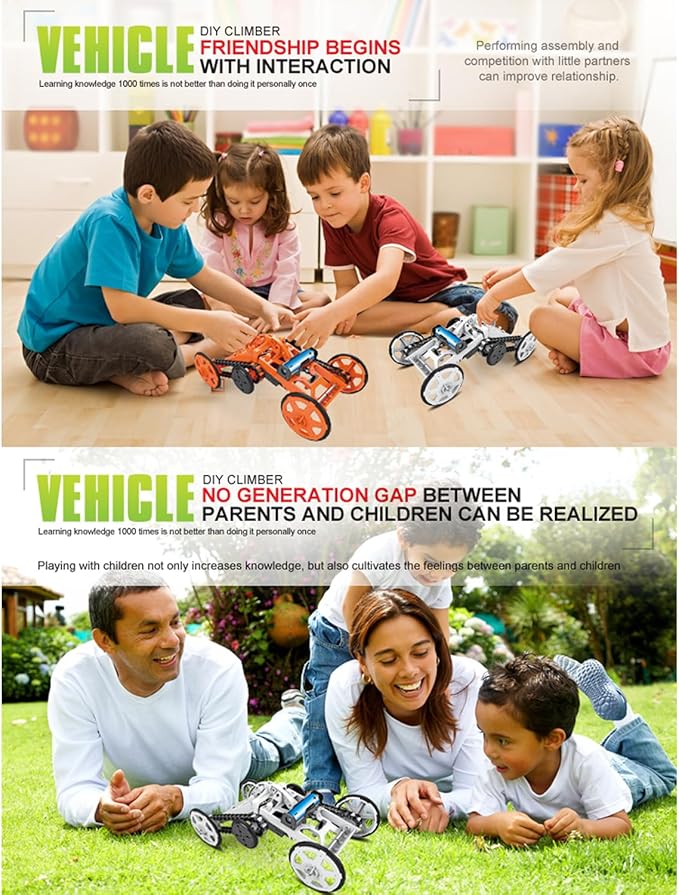 STEM Projects for Kids Ages 8-12 | Science Kits for Kids | Electronics Circuits Engineering and Science Experiments for Teens | 4WD Climbing Vehicle,DIY STEM Toys for Boys and Girls