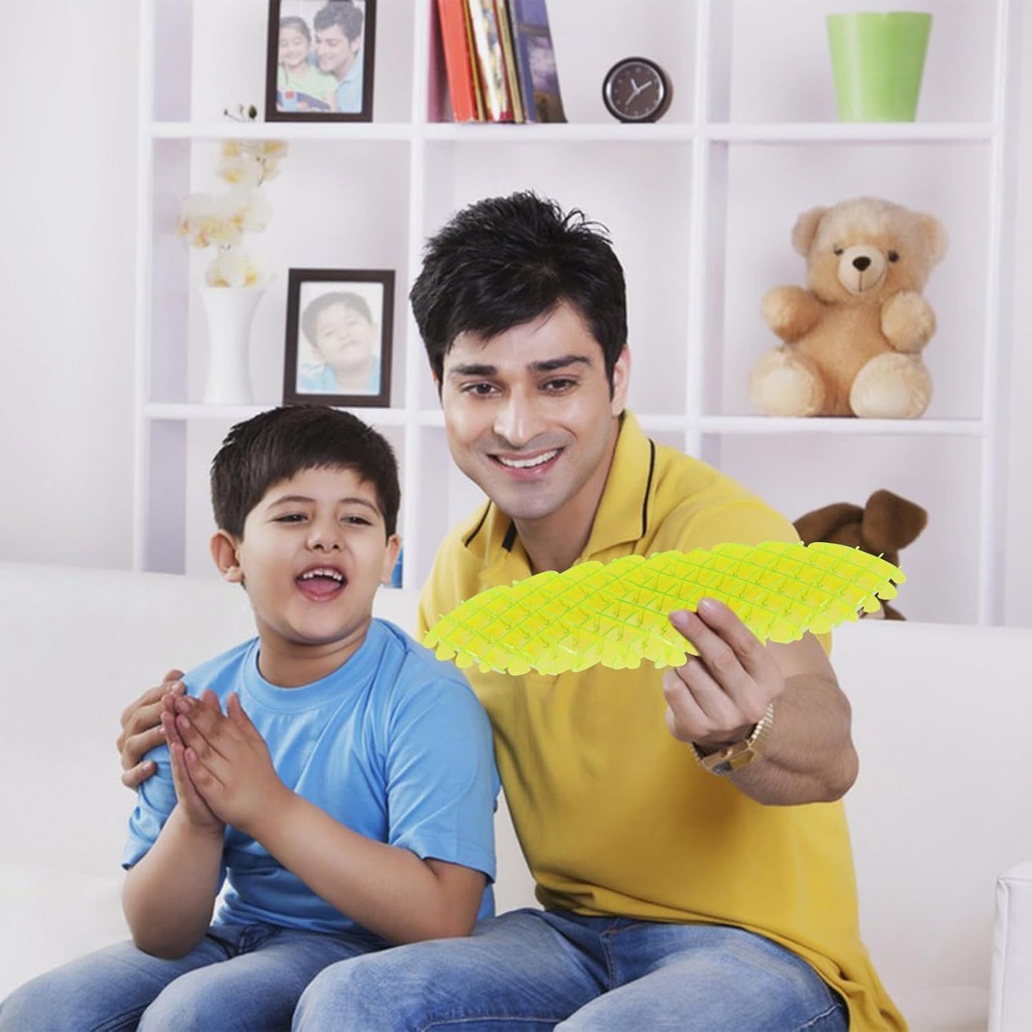 Fidget Worm Toy,Yellow Worm Big Fidget Toys Adults and Kids, Funny Stretchy Sensory Stress Toys, Fidget Sensory Squeeze Toys, Relieves Stress and Anxiety Finger Toys for Kids with Autism ADHD