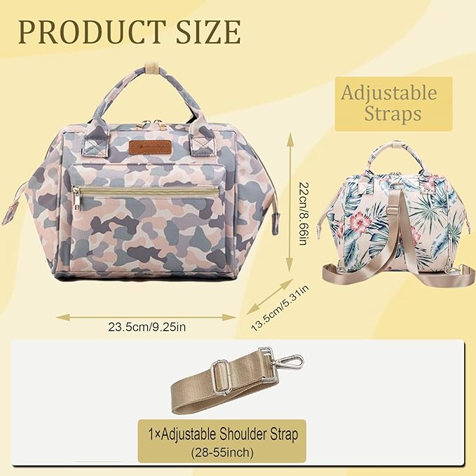 Small Diaper Bag-Mini Diaper Bag Backpack Crossbody Baby Diaper Tote Bag with Insulated Pocket(camouflage)
