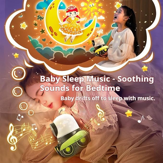 Kids Cartoon Projector Lamp, Story Projector for Kid, 12 Slides+360° Rotation Silent Kids Night Light, Christmas Birthdays Gifts, Unique Stylish Projectors Lamp with Cartoon Images