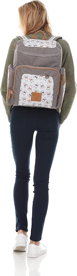 Disney Cudlie Baby Boys Jartop Backpack Diaper Bag in Winnie The Pooh Print, 16 Inch, Includes Changing Pad