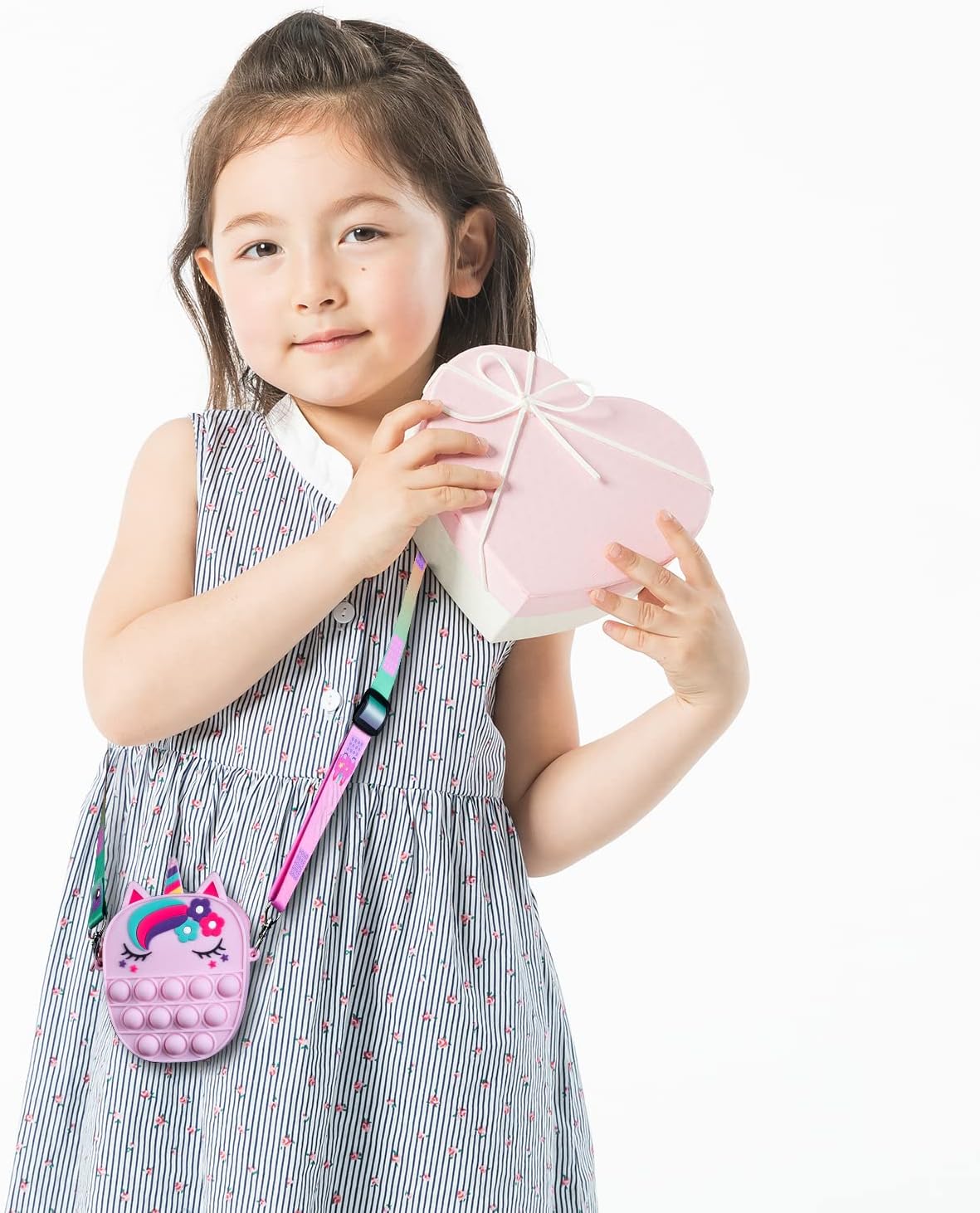 Pop Bag it, Fidget Bag, Pop Purse for Girl and Women Pop Bag with Unicorn Pop Toy, Anti Stress Silicone Poppet Bag Fidget Shoulder Bag, Best Gifts