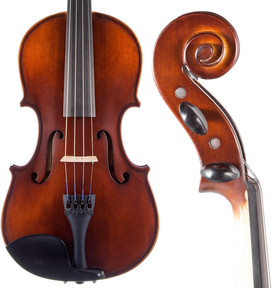 Bunnel Pupil Violin Outfit 1/2 Size Clearance By Kennedy Violins - Carrying Case and Accessories Included - Solid Maple Wood and Ebony Fittings RB300
