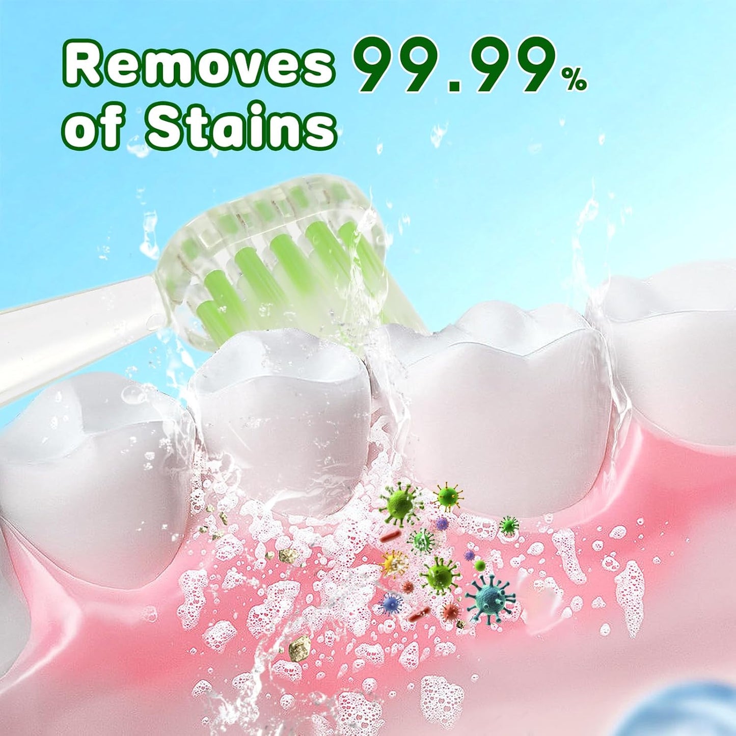 Kids Battery-Powered Electric Toothbrush for Toddler Ages 2-10, Extra Soft Bristles with 3 Cleaning Modes, 2-Min LED Timer IPX7 Waterproof Deep Clean